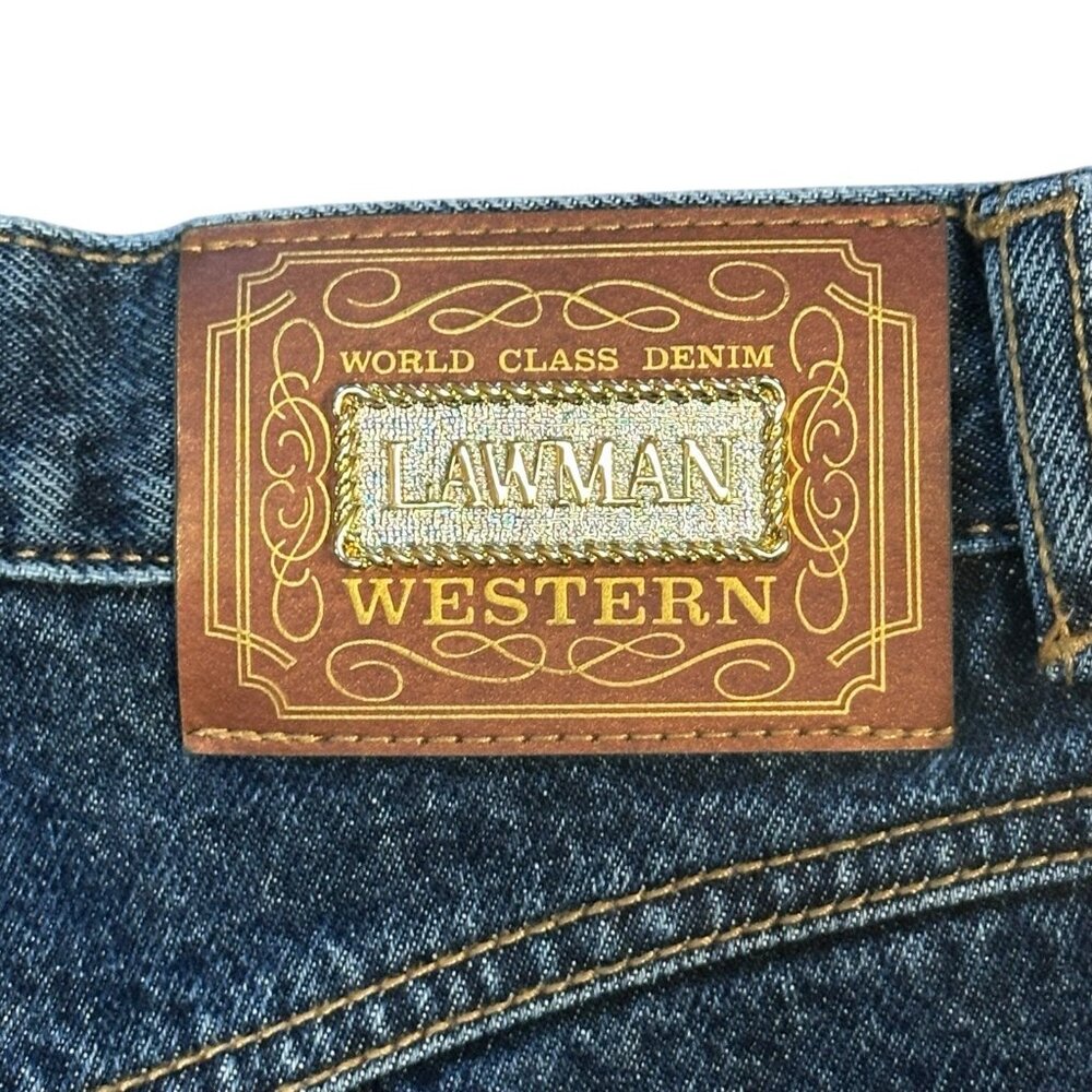 Lawman Women's High Rise Slim Fit Western Blue Denim Jeans - Size 11 ( 28X31 ) - Picture 6 of 9
